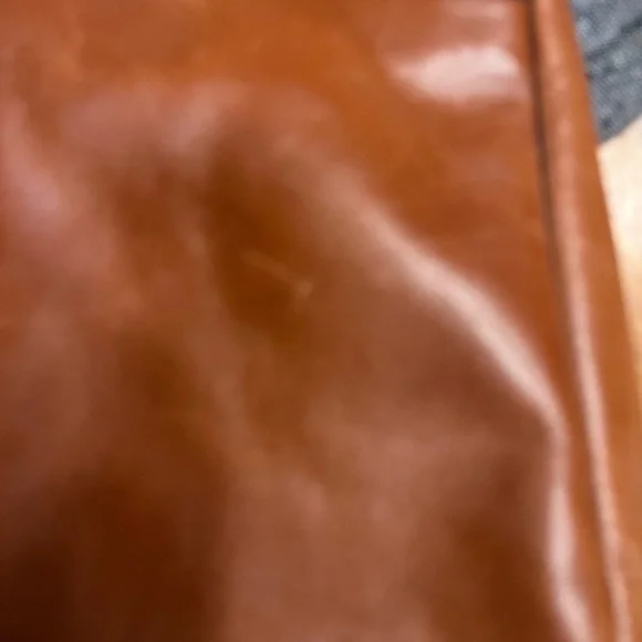 Patricia Nash Embossed Tan Leather Briefcase purse - Picture 11 of 11